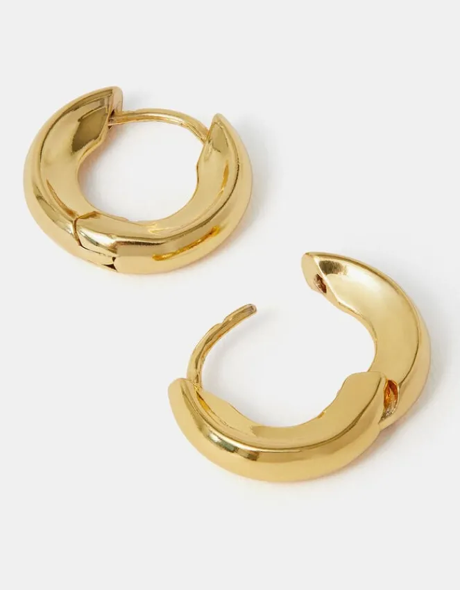 Accessorize 14ct Gold-Plated Huggie Hoop Earrings
