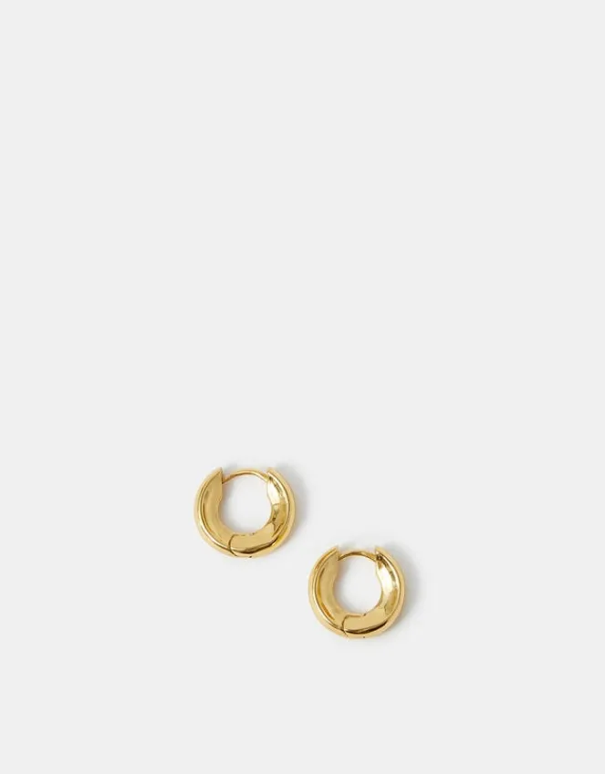 Accessorize 14ct Gold-Plated Huggie Hoop Earrings