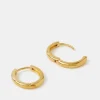 Accessorize 14ct Gold-Plated Huggie Hoop Earrings