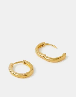 Accessorize 14ct Gold-Plated Huggie Hoop Earrings