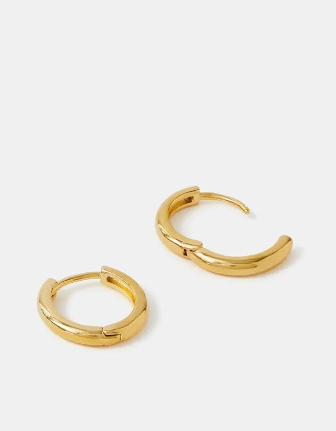 Accessorize 14ct Gold-Plated Huggie Hoop Earrings