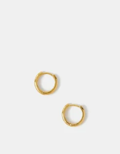 Accessorize 14ct Gold-Plated Huggie Hoop Earrings