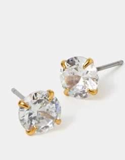 Accessorize 14ct Gold-Plated Large Bling Stud Earrings