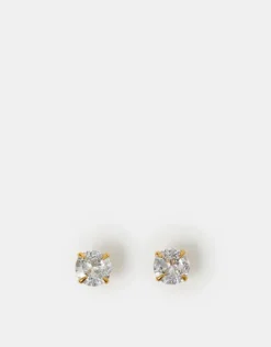 Accessorize 14ct Gold-Plated Large Bling Stud Earrings