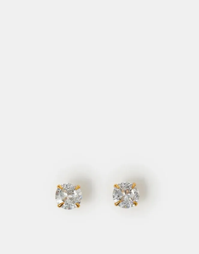 Accessorize 14ct Gold-Plated Large Bling Stud Earrings