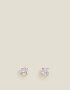 Accessorize 14ct Gold-Plated Large Bling Stud Earrings