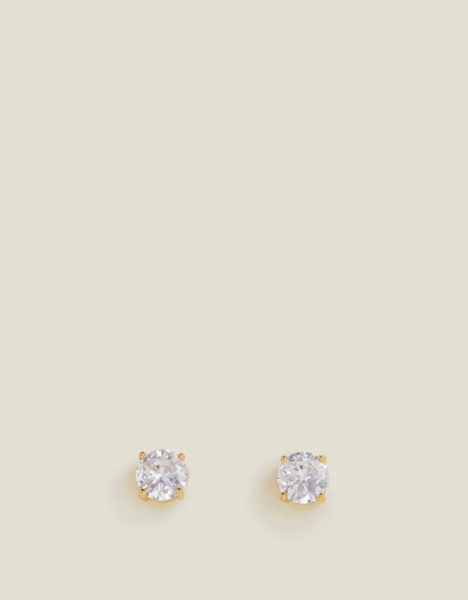 Accessorize 14ct Gold-Plated Large Bling Stud Earrings