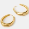 Accessorize 14ct Gold-Plated Large Oval Hoop Earrings