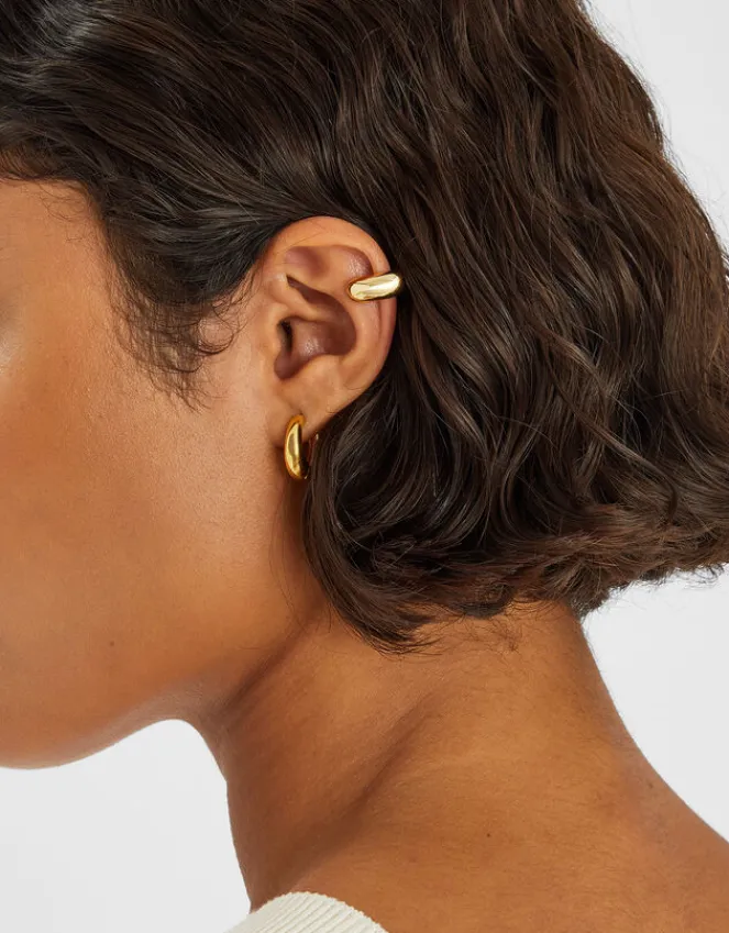 Accessorize 14ct Gold-Plated Lever Ear Cuff