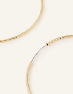 Accessorize 14ct Gold-Plated Medium Hoop Earrings