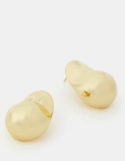 Accessorize 14ct Gold-Plated Molten Curve Drop Earrings
