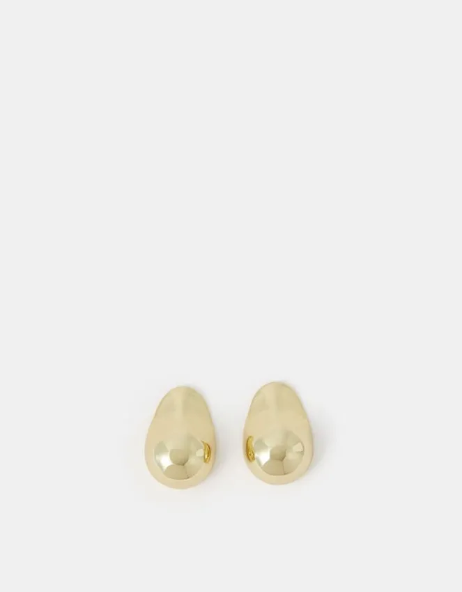 Accessorize 14ct Gold-Plated Molten Curve Drop Earrings