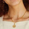 Accessorize 14ct Gold-Plated Molten Disc Charm