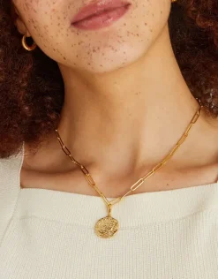 Accessorize 14ct Gold-Plated Molten Disc Charm