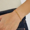 Accessorize 14ct Gold-Plated Paper Clip Bracelet