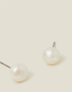 Accessorize 14ct Gold-Plated Pearl Earrings