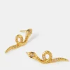 Accessorize 14ct Gold-Plated Snake Stud Earrings