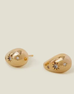 Accessorize 14ct Gold-Plated Sparkle Teardrop Earrings