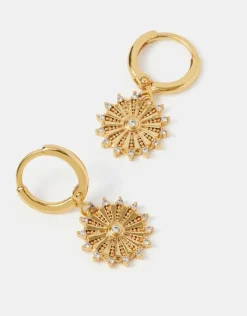 Accessorize 14ct Gold-Plated Sun Drop Earrings