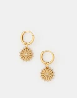 Accessorize 14ct Gold-Plated Sun Drop Earrings