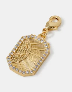 Accessorize 14ct Gold-Plated Sunray Charm