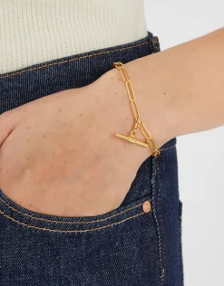 Accessorize 14ct Gold-Plated T-Bar Charm