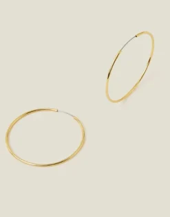 Accessorize 14ct Gold-Plated Thin Hoop Earrings