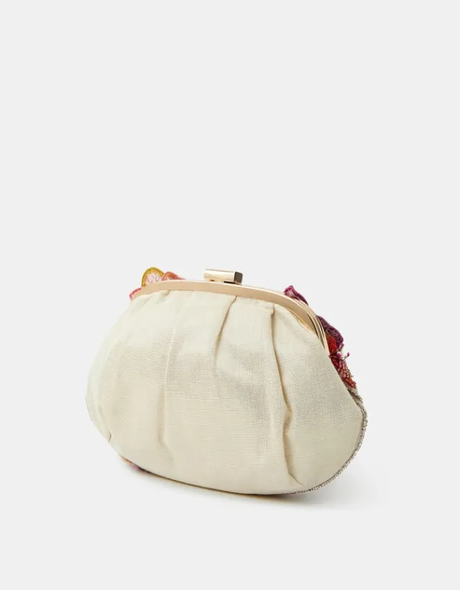 Accessorize 3D Flower Embellished Clutch Bag