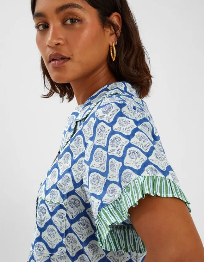 Accessorize Dandelion Print Pyjama Set Blue