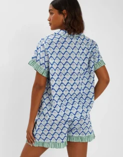 Accessorize Dandelion Print Pyjama Set Blue