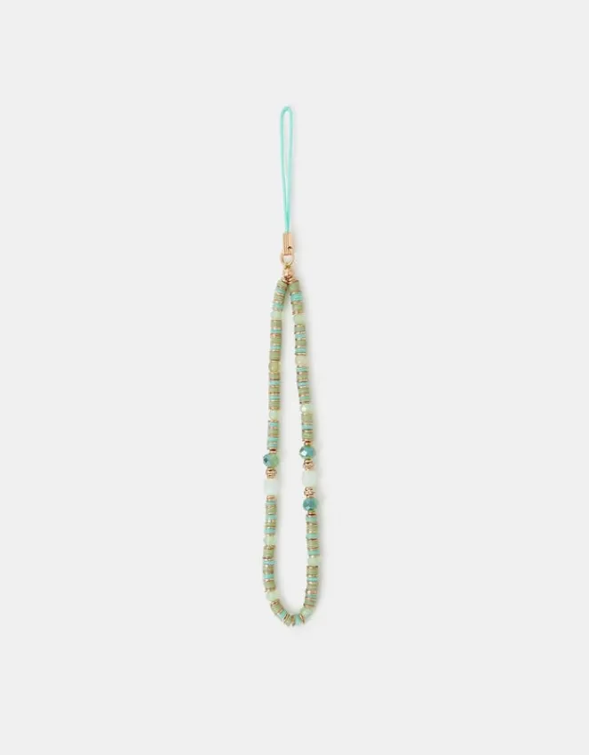 Accessorize Disc Beaded Phone Charm