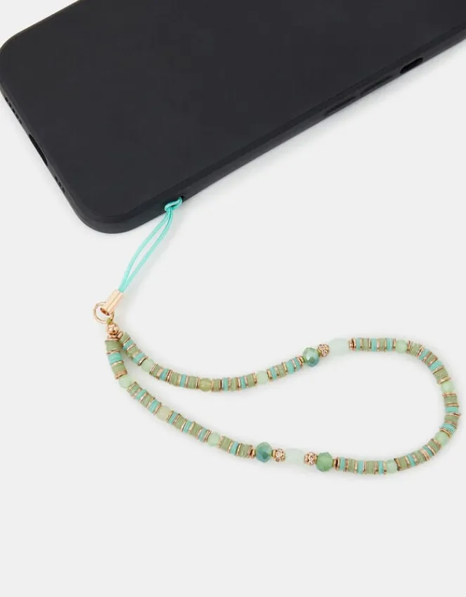Accessorize Disc Beaded Phone Charm