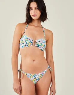 Accessorize Ditsy Floral Tie Side Bikini Bottoms Multi