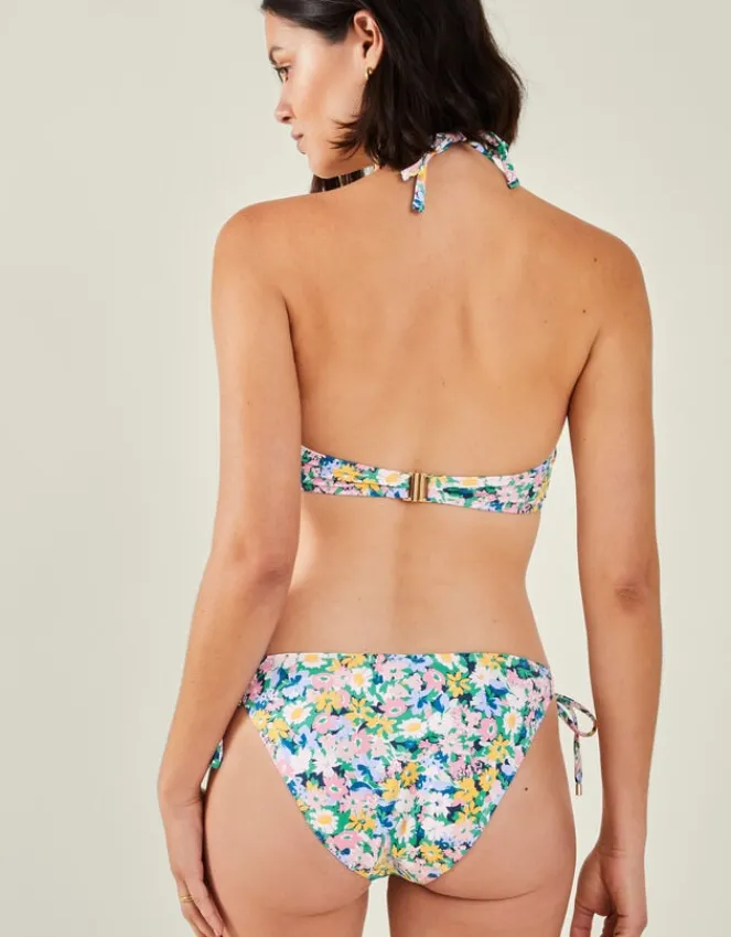 Accessorize Ditsy Floral Tie Side Bikini Bottoms Multi