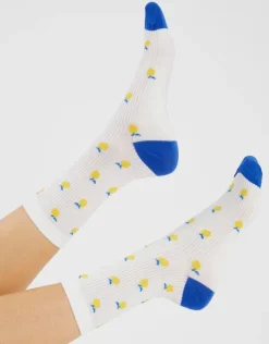 Accessorize Ditsy Lemon Socks
