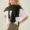 Accessorize Double Pouch Leather Cross-Body Bag