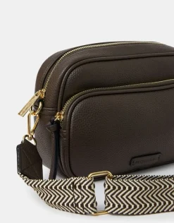 Accessorize Double Zip Camera Bag Brown
