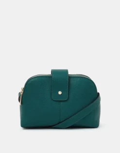 Accessorize Double-Zip Cross Body Bag Teal