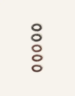 Accessorize Elasticated Spiral Hairbands 5 Pack