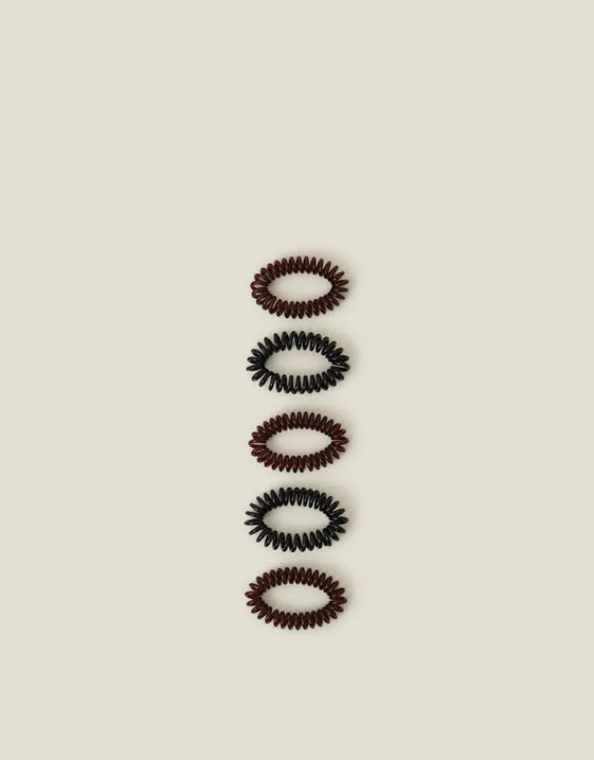 Accessorize Elasticated Spiral Hairbands 5 Pack