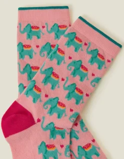 Accessorize Elephant Print Socks
