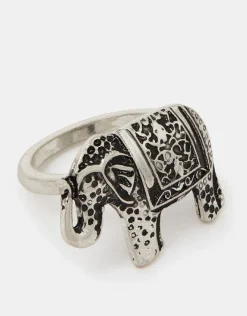 Accessorize Elephant Ring Silver Silver