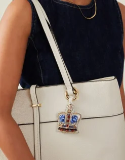 Accessorize Embellished London Crown Keyring