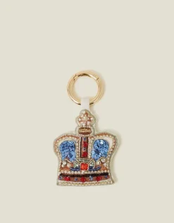 Accessorize Embellished London Crown Keyring