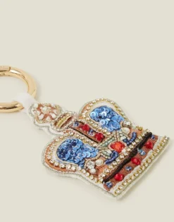 Accessorize Embellished London Crown Keyring