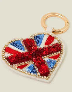 Accessorize Embellished London Union Jack Keyring