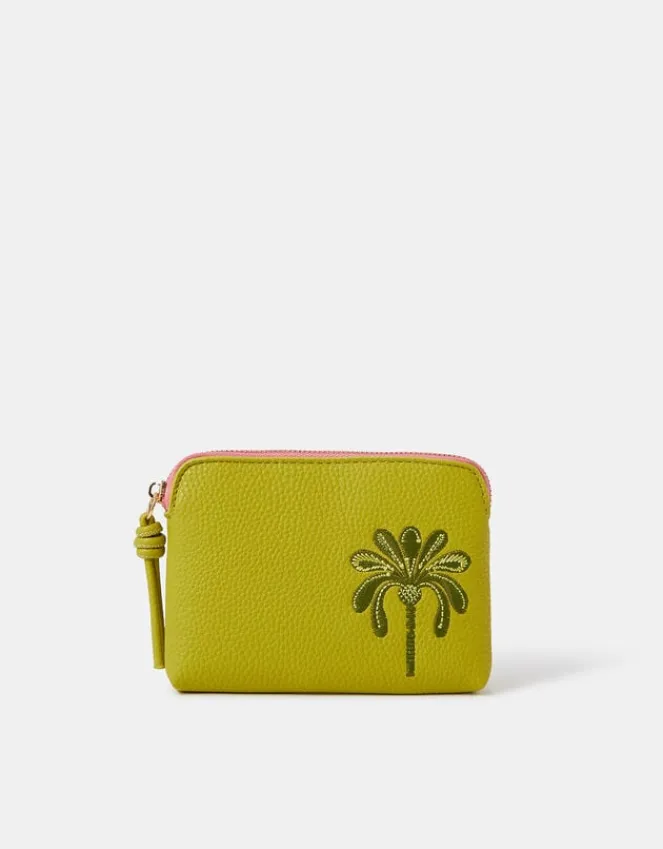 Accessorize Embroidered Palm Coin Purse