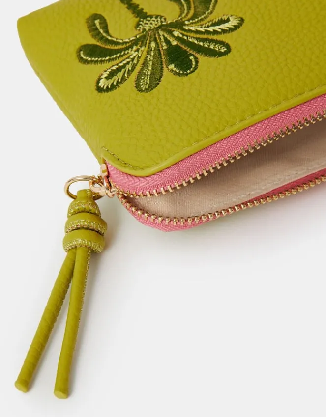 Accessorize Embroidered Palm Coin Purse