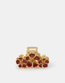 Accessorize Enamel Floral Claw Clip