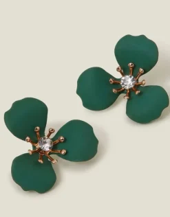 Accessorize Enamel Floral Stud Earrings